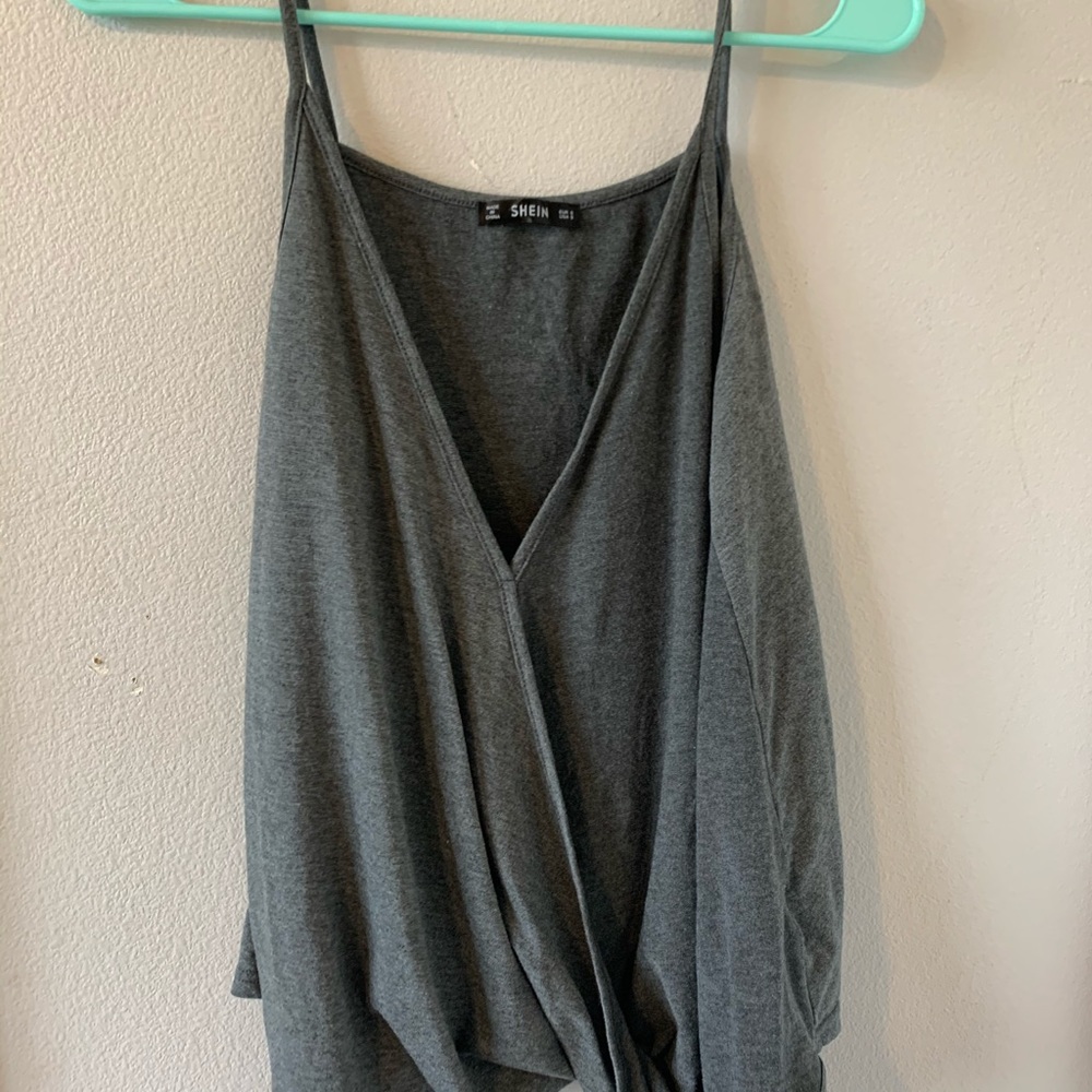 Shein tie in front tee shirt